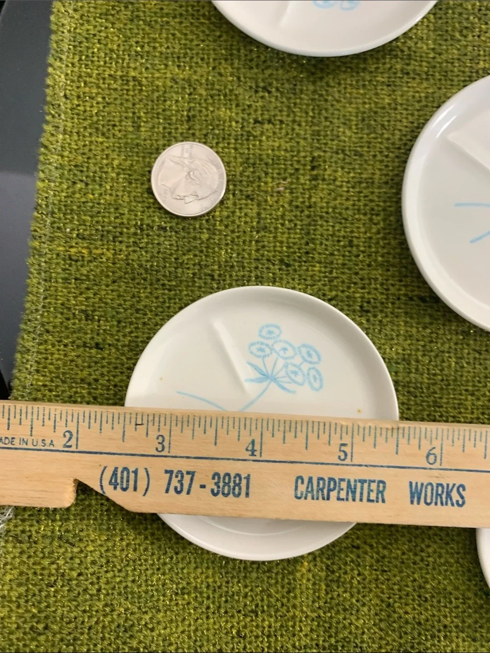 Salt or Spice Dips S/6 Light Blue Floral Accents